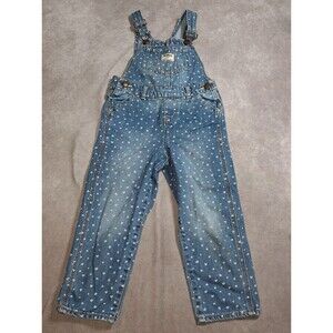 Oshkosh B'gosh Overalls  Girls 4T Blue Denim Heart Design